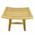 Water Resistant Bathroom Furniture Bamboo Bath Bench Quick Drying Chair Shower Stool Seat with Shelf Wood Non Slip