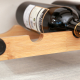 Wine Rack Free Standing 8 Bottle Holder 2 Tier Bamboo Countertop Cabinet Bottle Storage Shelf for Kitchen,Bar, Pantry