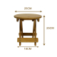 Small Round Bamboo Folding Step Stool for Shower, Leg Shaving & Foot Rest Fully Assembled Wood Mazar Fishing Chair Picnic Bench