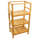 YOULIKE Premium 3 Tiers Wood Storage Cabinet Bamboo Corner Shelf with Towel Rack for Living Room and Bathroom