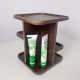 360 degree Multi-Function Storage Carousel Bamboo Cosmetic Organizer for Makeup and Toiletries