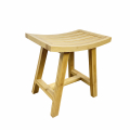 Water Resistant Bathroom Furniture Bamboo Bath Bench Quick Drying Chair Shower Stool Seat with Shelf Wood Non Slip