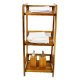 Bathroom Cabinet Storage Bamboo Side Towel Floor Freestanding Organizer Cabinet Dresser with Door