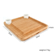 Bamboo Cheese Board with Cutlery Set Wood Charcuterie Platter and Serving Meat Board with Slide-Out Drawer