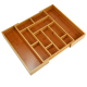 Bamboo Drawer Organizer with Removable Divider Long Lasting and Durable Wooden Cutlery Tray