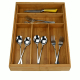 Bamboo Expandable Cutlery Tray -Silverware & Drawer Organizer-8 Compartment