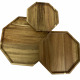 High Quality Octagonal Kitchen Tableware Plate Acacia Wood Steak Plate Serving Platter For Party