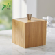 Eco-friendly Bamboo 5 Piece Bath & Vanity Set, Waste Bin, Soap/Lotion Dispenser, Cotton Box, Hand Towel Tray, Toothbrush H