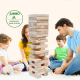 YOULIKE Premium Pine Wood Blocks Stacking Games Giant Tumbling Toppling Tower Toy 56 Pieces with Carry Bag Outdoors Yard Game