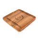 Natural Wood Charcuterie Bamboo Cheese Board With Knife Set, Cutlery and Accessories