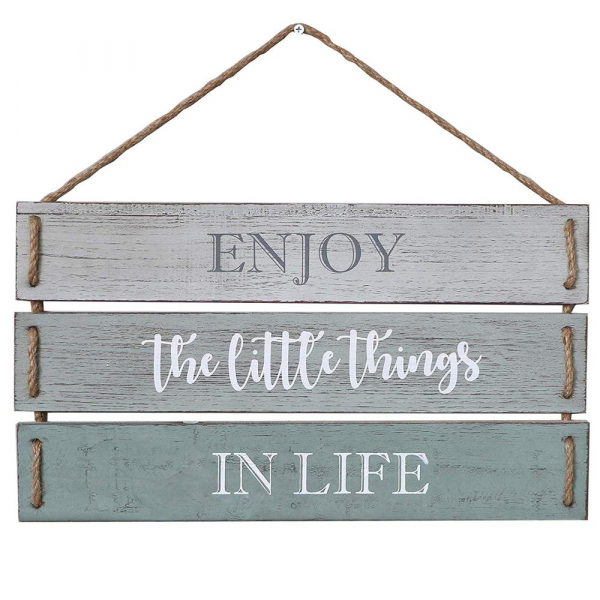 Wholesale High Quality Little Things in Life Quote Wall Decor, Decorative Wood Plank Hanging Sign