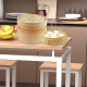 10 inch 2 Tier Bamboo Steamer Basket Food Steamer Pot with Chopsticks Plate for Rice,Dumpling,Dim Sum,Seafood,Noodle