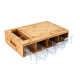 Large 4 Acrylic Drawers Mandalin Chopping Blocks Bamboo Storage Cutting Board With Containers Drip Tray Vegetable Grater Slicer