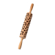 Walnut Emboos Dough Ravioli Fondant Wood Kids Embossed Wooden Rolling Pin Baking With Removable Rings