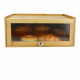 Large Capacity Bamboo Bread Storage Container Farmhouse Bread Box with Window Bread Holder for Kitchen Counter