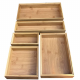 High Quality Bathroom 3 Tiers 5-Piece Set Bamboo Wood Drawer Storage Organizer Bento Boxes With Assorted Sizes