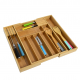 Bamboo Flatware Tray Expandable Utility Drawer Kitchen Tool Set flatware Cutlery Tray