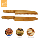 Youlike Bamboo Bread Knives Set Bamboo Bread Slicer with Knife Kitchen Knife Set with Wooden Block