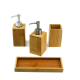 Bamboo Bath Organizer Accessories Set with Storage Drawer