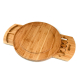 Small Round Wooden Bamboo Cheese Board Platter Tablas De Madera Para Quesos With Knife Set  For Kitchen