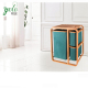 Bamboo Bathroom Cabinet Storage Laundry Hamper Basket With 2 Shelves