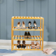 Living Room Furniture Shoe Rack Cabinet Wooden 4-Tiers Bamboo Shoe Storage Freestanding Organizer For High Heels, Entryways