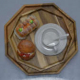 High Quality Octagonal Kitchen Tableware Plate Acacia Wood Steak Plate Serving Platter For Party