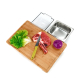 Bamboo Chopping Cutting Board with Tray MOSO Cutting Boards with 2 Drawers for Kitchen