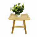 Water Resistant Bathroom Furniture Bamboo Bath Bench Quick Drying Chair Shower Stool Seat with Shelf Wood Non Slip