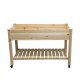 Eco-friendly Wood Outdoor Garden Flower Planter Work Bench Elevated Vegetable Box Stand 2 Tier Raised Garden Bed Wooden Cedar