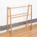 3 Tier Assembled Wood Clothing Hanger  Bamboo Cloth Drying Rack Bamboo Coat Rack