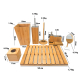 Set of 11 Elegant Bamboo Collection Bathroom Accessories Sets