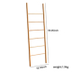 Decorative Bamboo 6-Rung Blanket Wood Ladder Hotel Towel Rack For Home And Bathroom