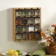 Wholesale Decorative Countertop Bamboo Inspirations 16-Cube Spice Rack without Spice Jars