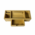 Bamboo  Wooden Office Desk Organizer with Storage Drawer ,Pen Holder