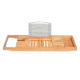 Stainless Shower Tray Gold Royal Craft Luxury Adjustable Wood Bath Tray Bamboo Bathtub Caddy with Extending