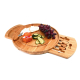 Small Round Wooden Bamboo Cheese Board Platter Tablas De Madera Para Quesos With Knife Set  For Kitchen