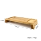 High Quality Natural Bamboo Computer Organizer Desk Wooden Laptop Monitor Riser Stand With Pen And Cup Holder