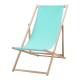 High Quality Adjustable Outdoor Wooden Frame Lounge Bamboo Wood Folding Beach Deck Chair with Stripe Fabric