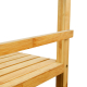 YOULIKE Premium 3 Tiers Wood Storage Cabinet Bamboo Corner Shelf with Towel Rack for Living Room and Bathroom