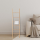 Decorative Bamboo 6-Rung Blanket Wood Ladder Hotel Towel Rack For Home And Bathroom