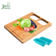 Youlike Bamboo Cutting Board with Collapsible Silicone Food Storage Containers;Foldable Chopping Boards over Sink