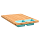 Youlike Bamboo Cutting Board with Collapsible Silicone Food Storage Containers;Foldable Chopping Boards over Sink