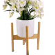 Good Quality Garden And Outdoor Modern Adjustable Mid Century Natural Bamboo Plant Stand For Flower Pot