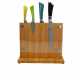 YOULIKE Bamboo Organizer Magnet Knife Block Wood Magnetic Chef Knives Guard Holder Stand with Strong Enhanced Magnets