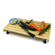 Dual-purpose Large Bamboo Chopping Cut Board Stove Cover Cutting Boards with Adjustable Legs and Juice Groove