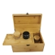 Bamboo Wooden Herb Stash Box with Rolling Tray Storage Container to Store Smoking Accessories Grinder Pipe Rolling Papers