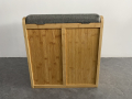 Bamboo Wooden Shoe Storage Cabinet with  Cushion for Home Entryway