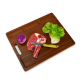 Factory Wholesale Rectangle Bamboo Wood Chopping Platter Wooden Meat Cutting Board with Handle