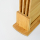 All Natural Wood Set of 4 bamboo Chopping Cutting Board with Stand for Bread, Meat, Chicken and Fish